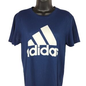 Adidas, women's Navy blue adidas tee shirt, short sleeves, round neck, Sz S/P